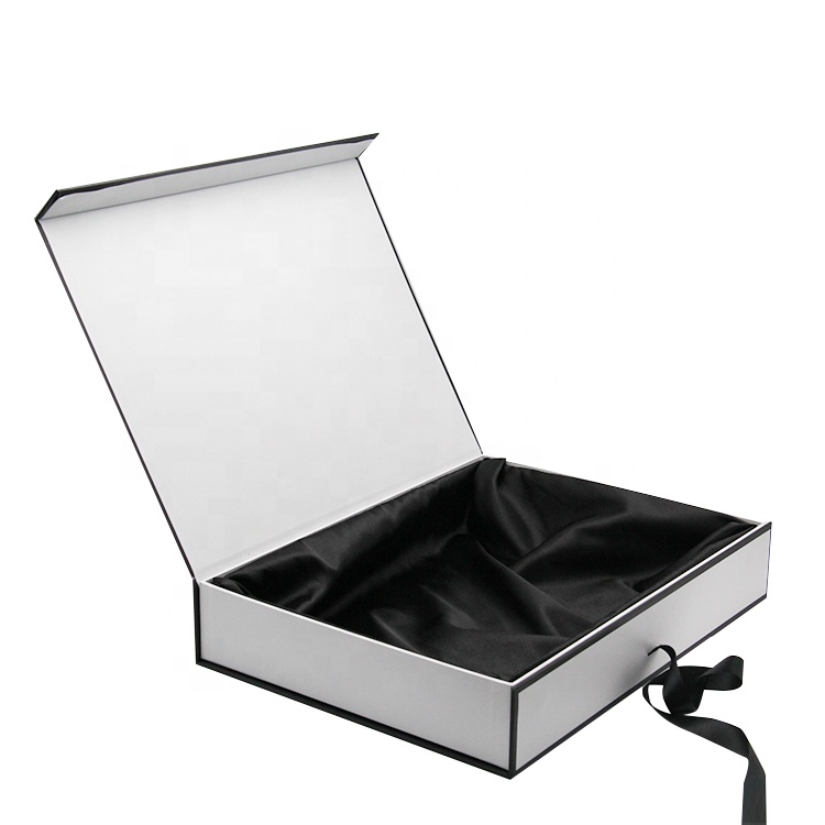 custom printed logo small cheap products with insert white hard magnetic clothes gift set boxes for packiging