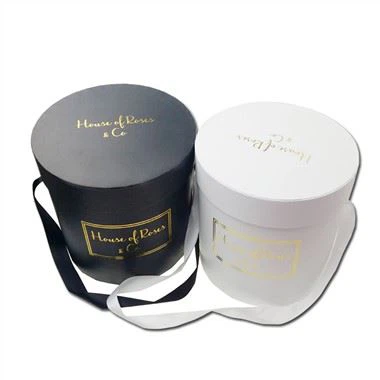 ギフトセットとしてのラウンドフラワーボックス